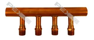 Outlet Copper Manifold 1 with 1 2 MPT Outlets