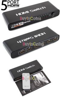 Port HDMI Switch Splitter for HDTV 1080p PS3 Remote