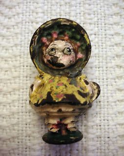 Vintage Hubley Dolly Dimple Cast Iron Paperweight Toy Figurine   c 