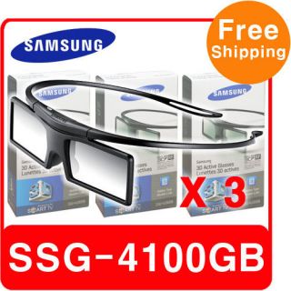 3x lot SSG 4100GB NEW SAMSUNG 3D TVs Active Shutter Glasses / Battery 