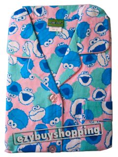 Cookie Monster Pink Winter Women Pyjamas Sleepwear Set