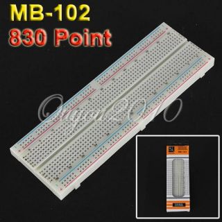 New MB 102 MB102 Breadboard 830POINT Solderless PCB Bread Board Test 