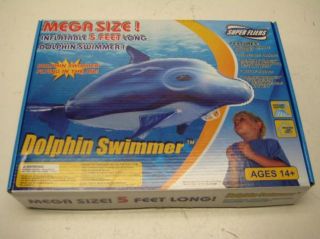Superfliers Mega Size Inflatable 5 Feet Long Dolphin Swimmer Flying in 