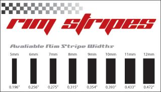 8mm Stripe Width Vinyl Rim Srtipes R6 R1 ZX GSXR RIM08