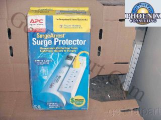 apc per 7 surge protector 7 outlet power strip