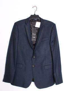 Diamonds PALERMO Navy Blue Blazer Wool Bamboo Sport Coat JKT 7735