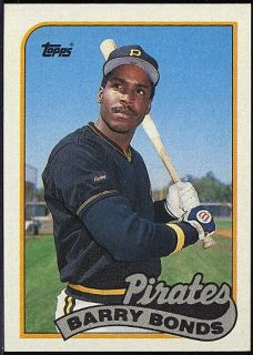 1989 topps barry bonds pirates tl wrong back error card