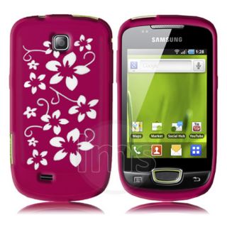 Samsung Galaxy Mini S5570 Hot Pink Silicone Flora Case