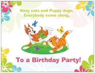 20 Birthday Invitations Post Cards Cat Dog Child Kids