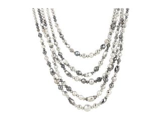 Nocona 5 Strand Silver Bead Necklace/Earring Set    