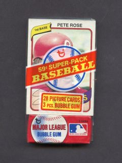   Topps Super Cello Unopened Pack w/ Pete Rose Cincinnati Reds Top Front