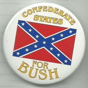 Confederate States for George w Bush Battle Flag Pin