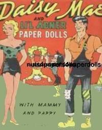 1940 Daisy Mae Abner Paper Dolls LZR RPRO Free w 2