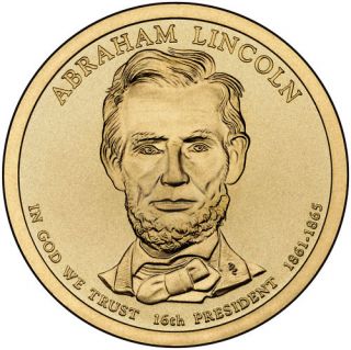 2010 Abraham Lincoln P D Dollar Coins 2 Coins