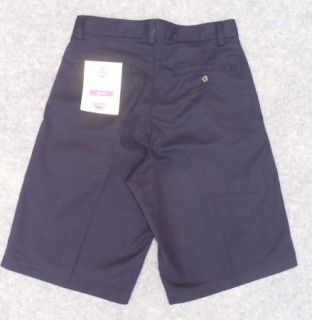 NWT Abingdon Boys Navy Blue Double Pleated School Uniform Shorts Size 