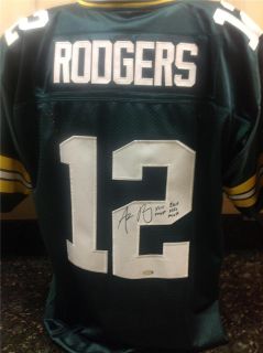 Aaron Rodgers Signed Packers Green Authentic Jersey Steiner COA