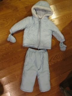 Lot of 2 Absorba Bunting fleece 12 18 Baby Snowsuit Pants Jacket Pants 