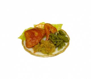 Bette Accola BBQ Barbeque White Meat Chicken Dinner Miniature for 
