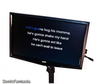 ROLLING KARAOKE TV LCD MONITOR STAND, 20 ACER HIGH DEFINITION MONITOR 