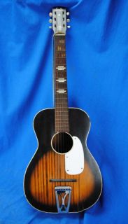 Vintage Stella Harmony Acoustic Guitar Sunburst USA Made