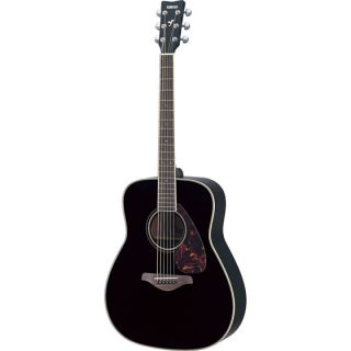 Yamaha Folk Acoustic Guitar Solid Sitka Top Black Color