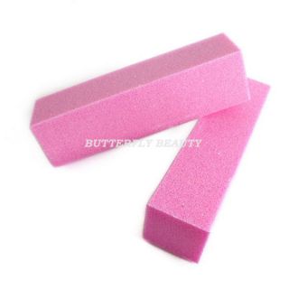 Pink Buffer Sanding Block File Nail Art Acrylic D24