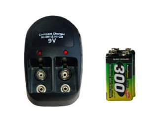 228 9V Charger 2X9V 300 mAh Accupower NiMH Battery