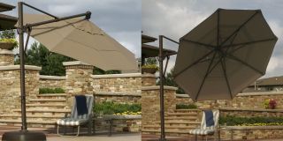   Octagon Patio Pool Outdoor Umbrella Olefin Acrylic Shade Cover