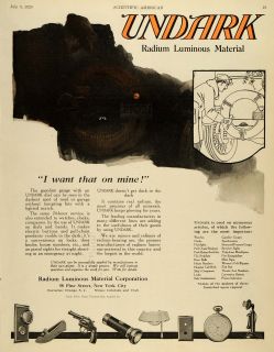 1920 Ad Flashlight Revolver Telephone Mouthpiece Material Undark 