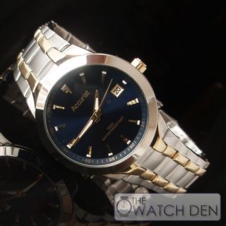 Accurist Mens Two Tone Navy Dial watch MB859N
