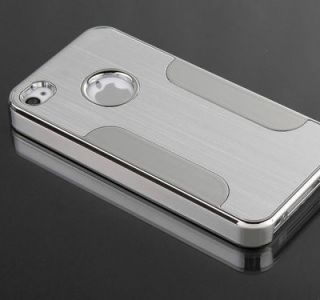 Silver Luxury Steel Chrome Deluxe Hard Back Case Cover for Apple 