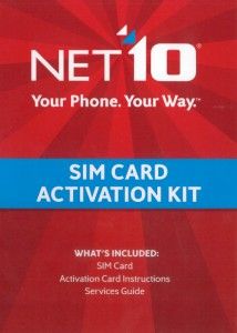 net10 sim card activation kit
