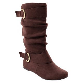 Womens Glaze by Adi Buckle Accent Faux Suede Slouchy Boot. Additional 