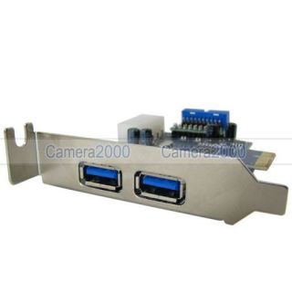   PCI Express to 2 USB 3 0 One 20PINS USB 3 0 Adapter Card Win7