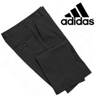 Adidas ClimaLite Mens Flat Front Tech Golf Pants Trousers Black 34x30 