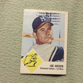 1963 Fleer Baseball 46 Joe Adcock Nice Card Nice Corners Centering Bv 