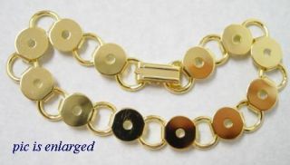 Add A Button Gold Plated Charm Link Bracelet