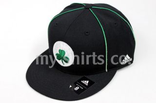 Boston Celtics NBA Adidas Black Green Fitted Cap New