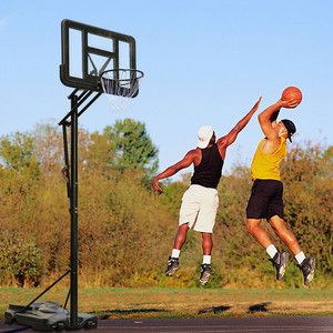 Portable 44 Adjustable Basketball Hoop Court Backboard System Goal 
