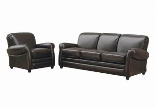 Adelina Contemporary Modern Leather Sofa 2 Chairs Set