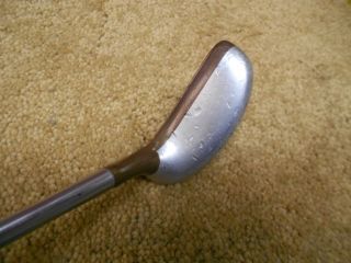 Acushnet Bullseye Mallet Putter with Leather Grip Nice