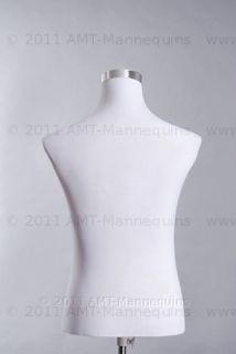 Male Mannequin Torso Pinnable Dress Form Adjustable Metal Stand Torso 