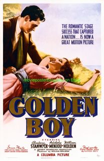 policies golden boy movie poster 11 by 17 barbara stanwyck