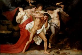 William Bouguereau Orestes Pursued by Furies Herself Repro Museum Q 