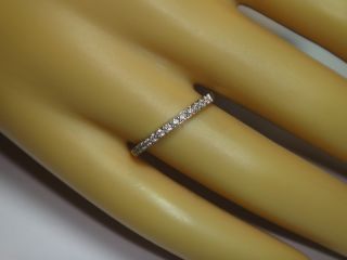 Diamond Band Ring 10K White Gold Half Eternity Anniversary Wedding 
