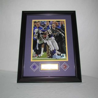 Adrian Peterson Vikings Autographed Game Thread LIMITED EDITION 8 28 w 