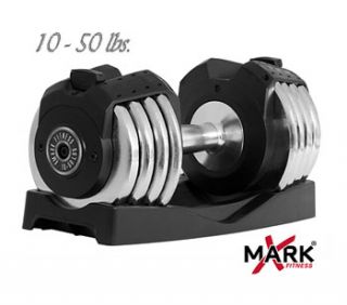 XMark Fitness 50 lb Adjustable Weight Dumbbell XM 3307
