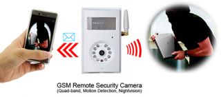 Wireless Monitoring Camera Security GSM Remote Camera SMS MMS Alarm IR 