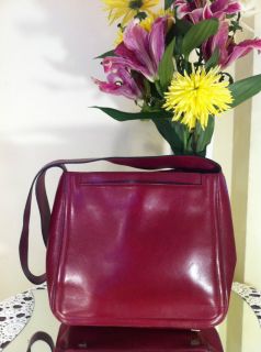 ADRIENNE VITTADINI Leather Plum Handbag Bag Sac Purse Bolsa Tasche 