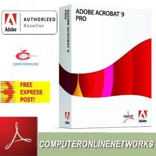 Adobe Acrobat 9 Professional Pro Full Commercial Version Windows New 